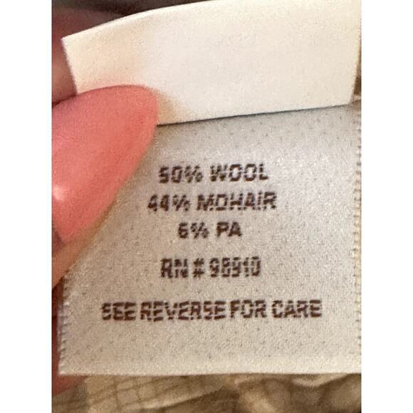 Walter Black Boucle Wool Mohair Blend W. Fur Rabbit Trim Jacket Blazer Size 0 - Picture 9 of 10